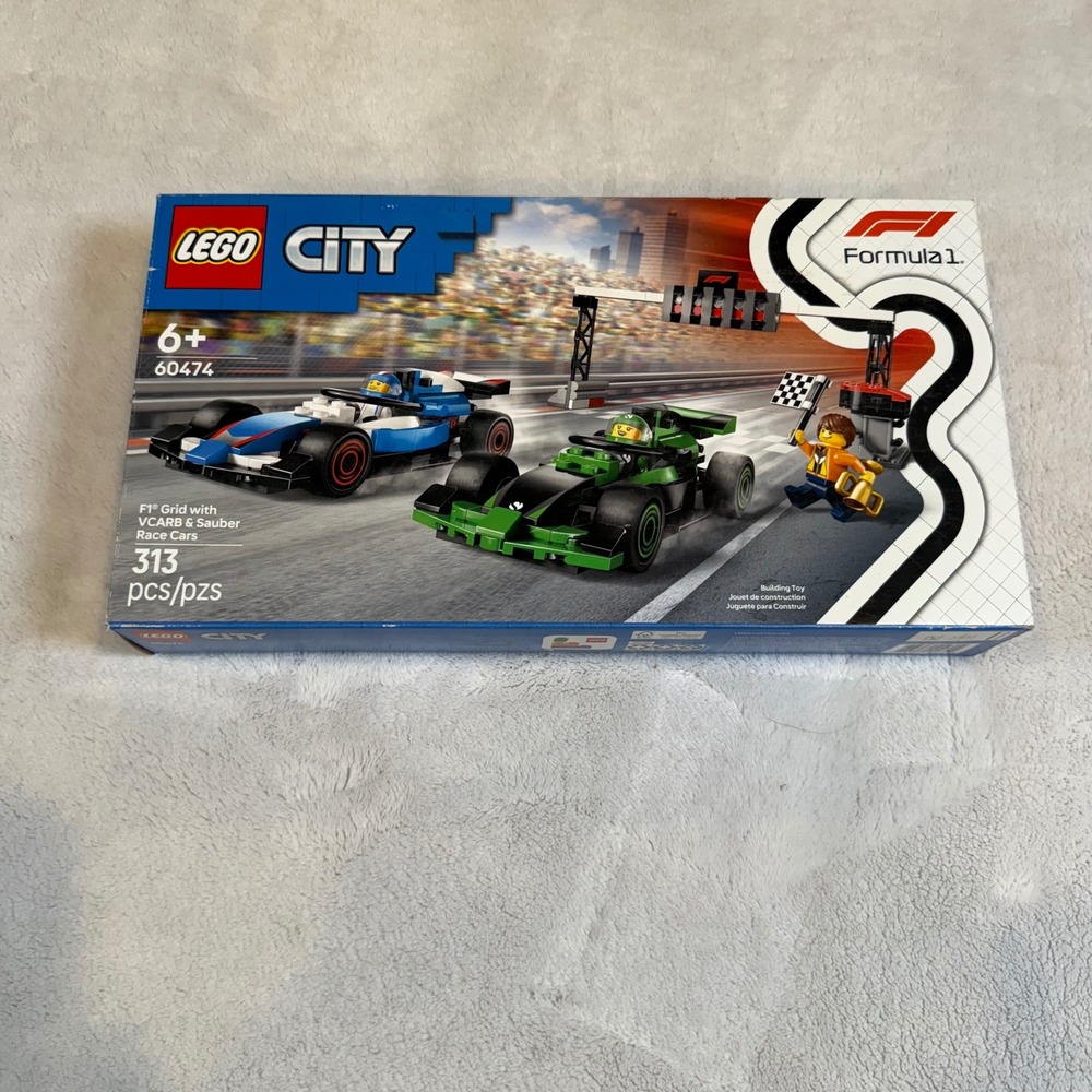 LEGO City 60474 F1 Grid with VCARB & Sauber Race Cars 313 pcs Formula 1 Set